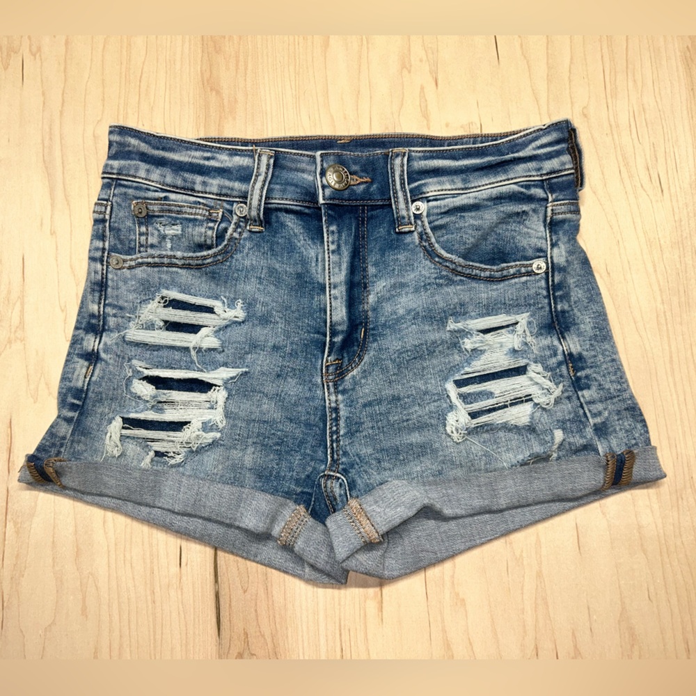 American Eagle Outfitters Hi-Rise Shortie Jean Shorts